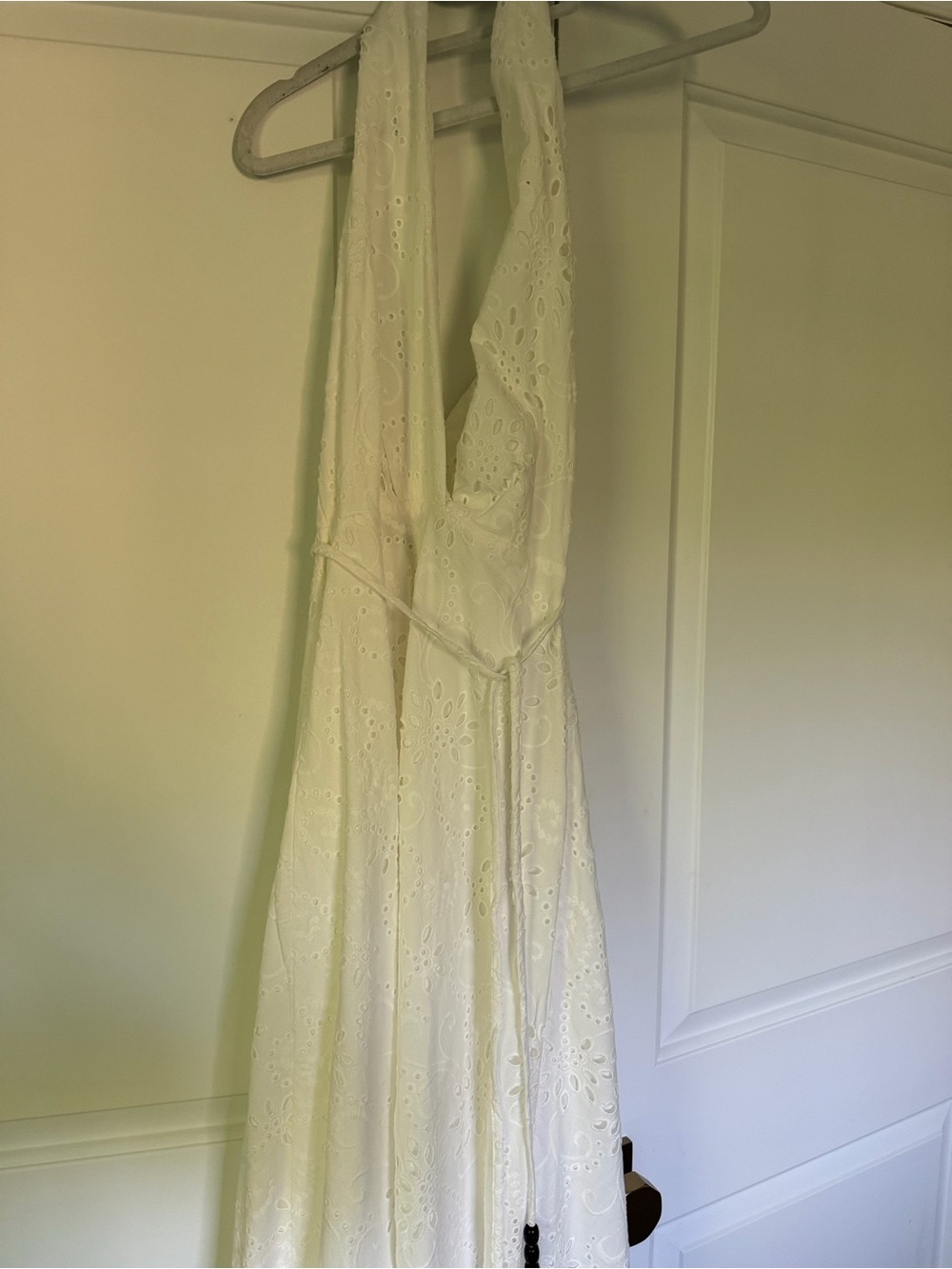 NWT Zara eyelet halter midi dress
